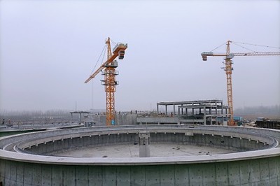 建設(shè)綠色中國(guó) 德州陵城區(qū)第二污水廠擴(kuò)建項(xiàng)目主體結(jié)構(gòu)順利完工
